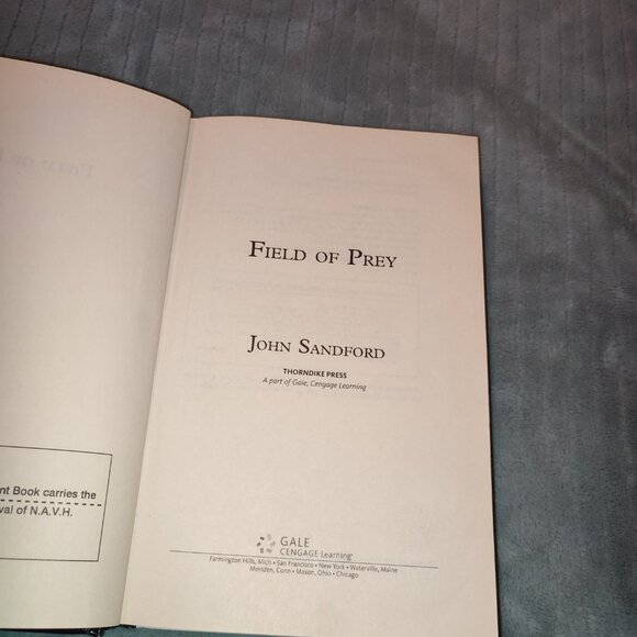 Book Field of Prey Mystery Bestseller Large Print Suspense - Picture 5 of 8